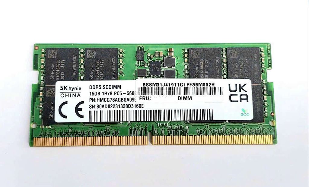 Ram Laptop DDR5 16GB 5600Mhz SKhynix. Mua bán Linh kiện (RAM, Card...) tại Thành phố Thủ Đức Tp Hồ Chí Minh được đăng bởi Lạc Thiên hình 1