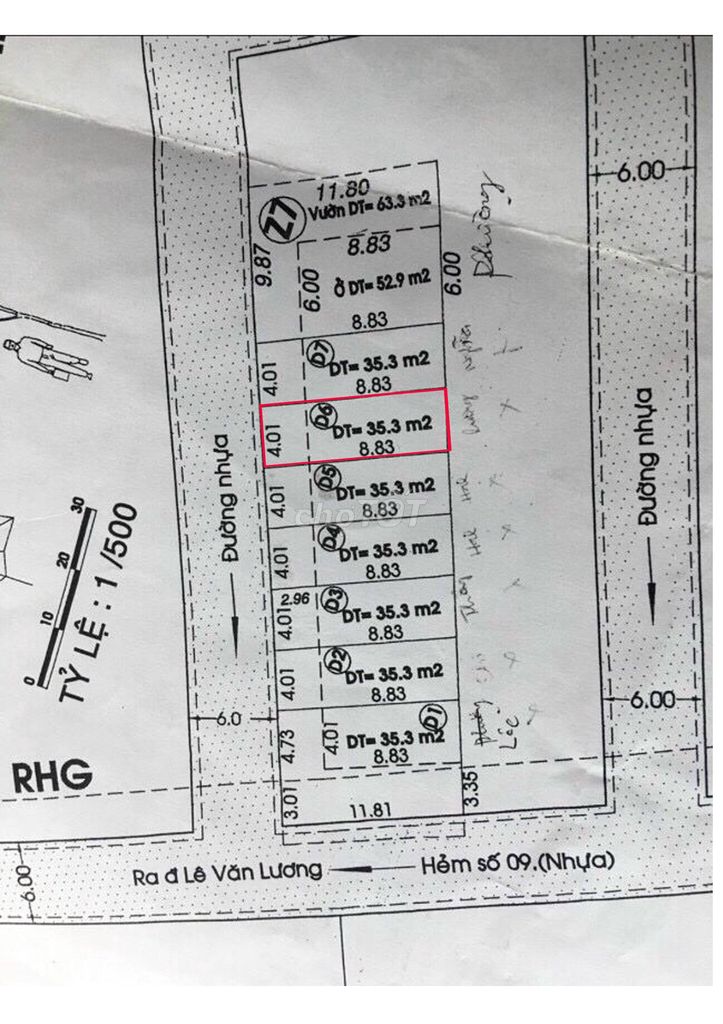 Chính chủ bán đất hẻm 1991 Lê Văn Lương, Nhơn Đức, Nhà Bè 1,2 tỷ TL