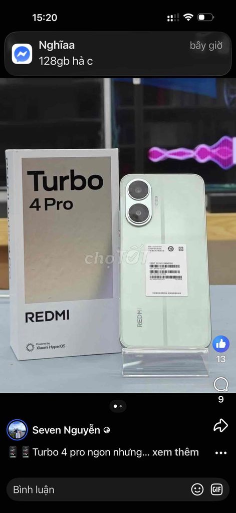 TURBO 4 PRO likenew. HỖ TRỢ TRẢ GÓP. Mua bán Điện thoại tại Huyện Đồng Phú Bình Phước được đăng bởi Linh Mobile Đồng Phú  Đồng Xoài  Bình Phước hình 1