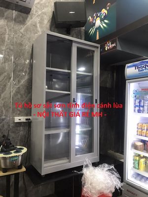 Tủ hồ sơ 2 cánh trượt 1m8x92 sắt sơn tĩnh điện RẺ