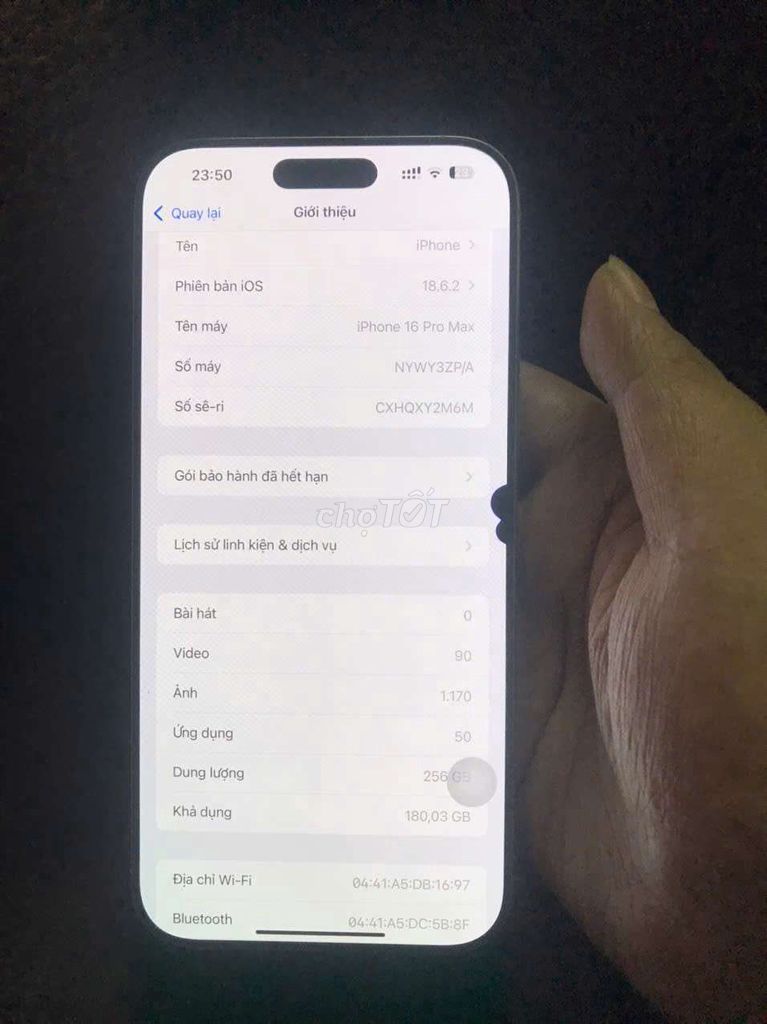 iPhone 16 Pro Max 256GB Xám. Mua bán Điện thoại tại Huyện Bắc Tân Uyên Bình Dương được đăng bởi hoàng hình 1