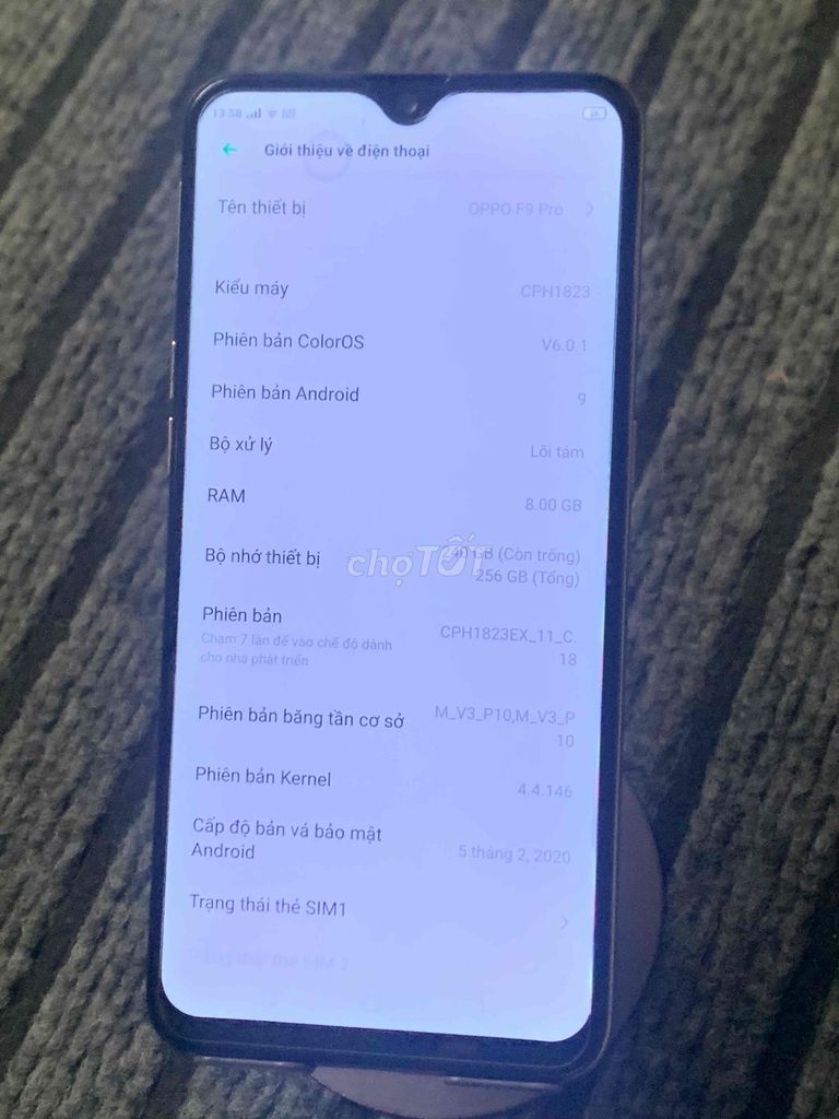 Oppo F9 Pro 8GB 256GB Xanh gradient. Mua bán Điện thoại tại Quận Ninh Kiều Cần Thơ được đăng bởi Tính Trung hình 1