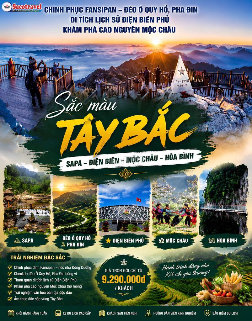 Dịch vụ du lịch SACO TRAVEL Tây Bắc- 5N4Đ. Du lịch tại Quận Tân Bình Tp Hồ Chí Minh được đăng bởi Thanh Tuyền hình 1