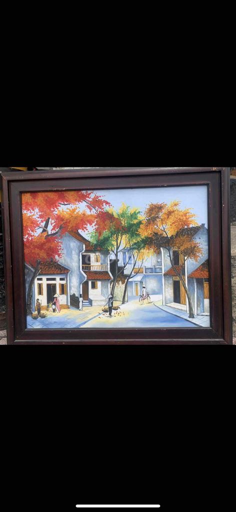 Tranh sơn dầu Cổ điển 78x96 cm. Mua bán Đồ sưu tầm, đồ cổ tại Thành phố Dĩ An Bình Dương được đăng bởi Thanh hình 1