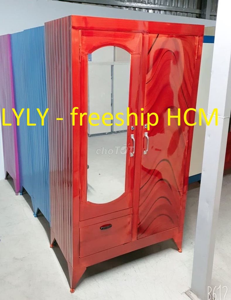 Tủ sắt quần áo sơn dầu siêu bền freeship HCM