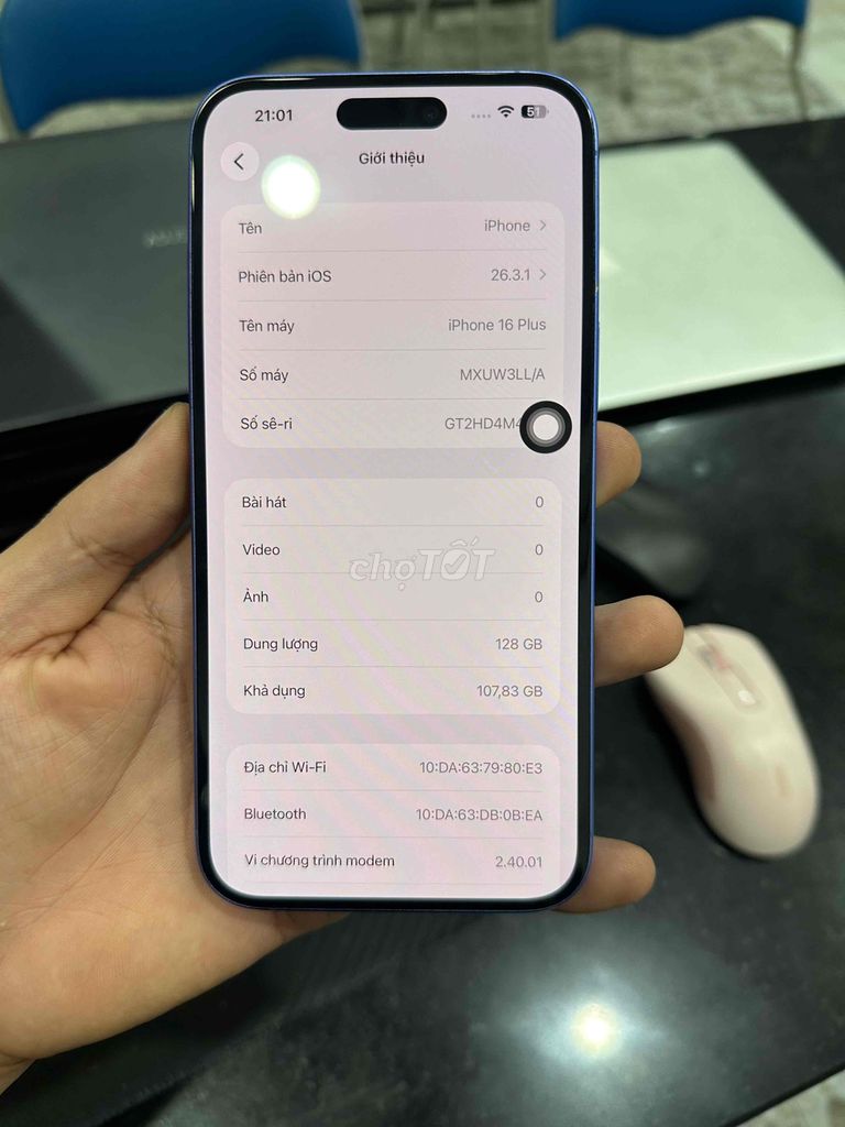 Apple iPhone 16 Plus 128GB Xanh LL/A Lock pin 92%. Mua bán Điện thoại tại Thành phố Biên Hòa Đồng Nai được đăng bởi Quang Nguyễn hình 1