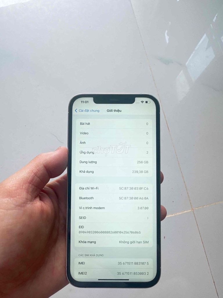 Apple iPhone 12 Pro Max 256GB Trắng bán hoặc gl. Mua bán Điện thoại tại Thành phố Đà Lạt Lâm Đồng được đăng bởi Quang Vinh hình 1