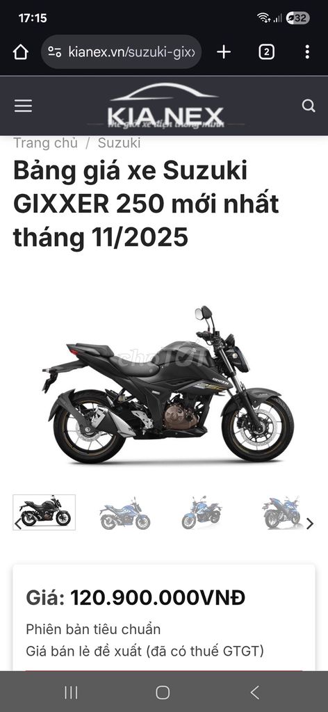 Xe mô tô PKL Suzuki Gixxer 250. Mua bán Xe máy tại Huyện Cam Lâm Khánh Hòa được đăng bởi Mr Dũng hình 3