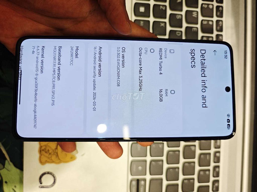 Xiaomi Redmi Turbo 4 Đen 16GB/256GB. Mua bán Điện thoại tại Quận Cầu Giấy Hà Nội được đăng bởi Vũ Quốc Trung hình 1