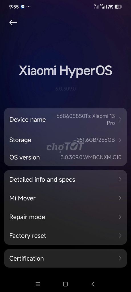 Xiaomi 13 Pro 256GB Đen Snapdragon Gen 2. Mua bán Điện thoại tại Quận Tân Bình Tp Hồ Chí Minh được đăng bởi Trương Hoàng Tiến hình 1