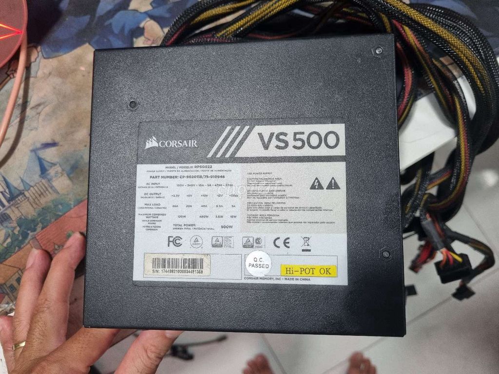 Nguồn máy tính Corsair VS500. Mua bán Linh kiện (RAM, Card...) tại Quận 7 Tp Hồ Chí Minh được đăng bởi Quốc Khánh hình 1