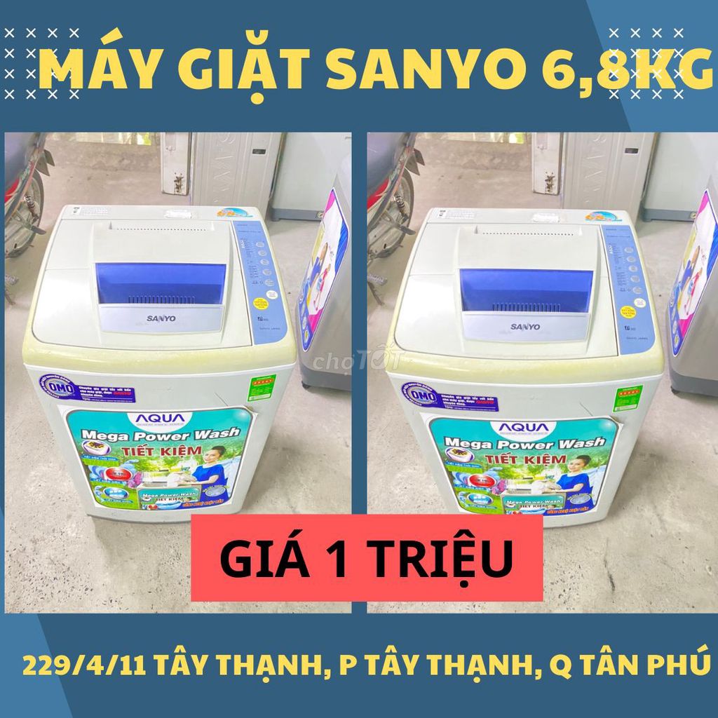 🌟SALE OFF ! Máy Giặt SANYO 6,8KG, Giá 1 TRIỆU 🌟