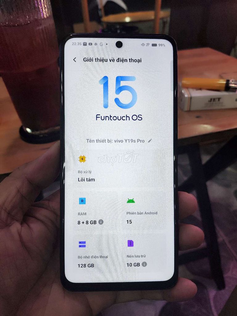 Vivo y19s pro, 8/128 còn bh dài, nguyên zin, có gl. Mua bán Điện thoại tại Quận 8 Tp Hồ Chí Minh được đăng bởi Thanh  Thanh  hình 1