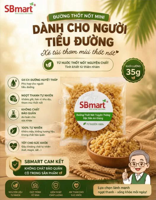 Đường thốt nốt SBmart 35g An Giang. Mua bán Đồ ăn, thực phẩm và các loại khác tại Huyện Tịnh Biên An Giang được đăng bởi Ngoc Lan hình 1