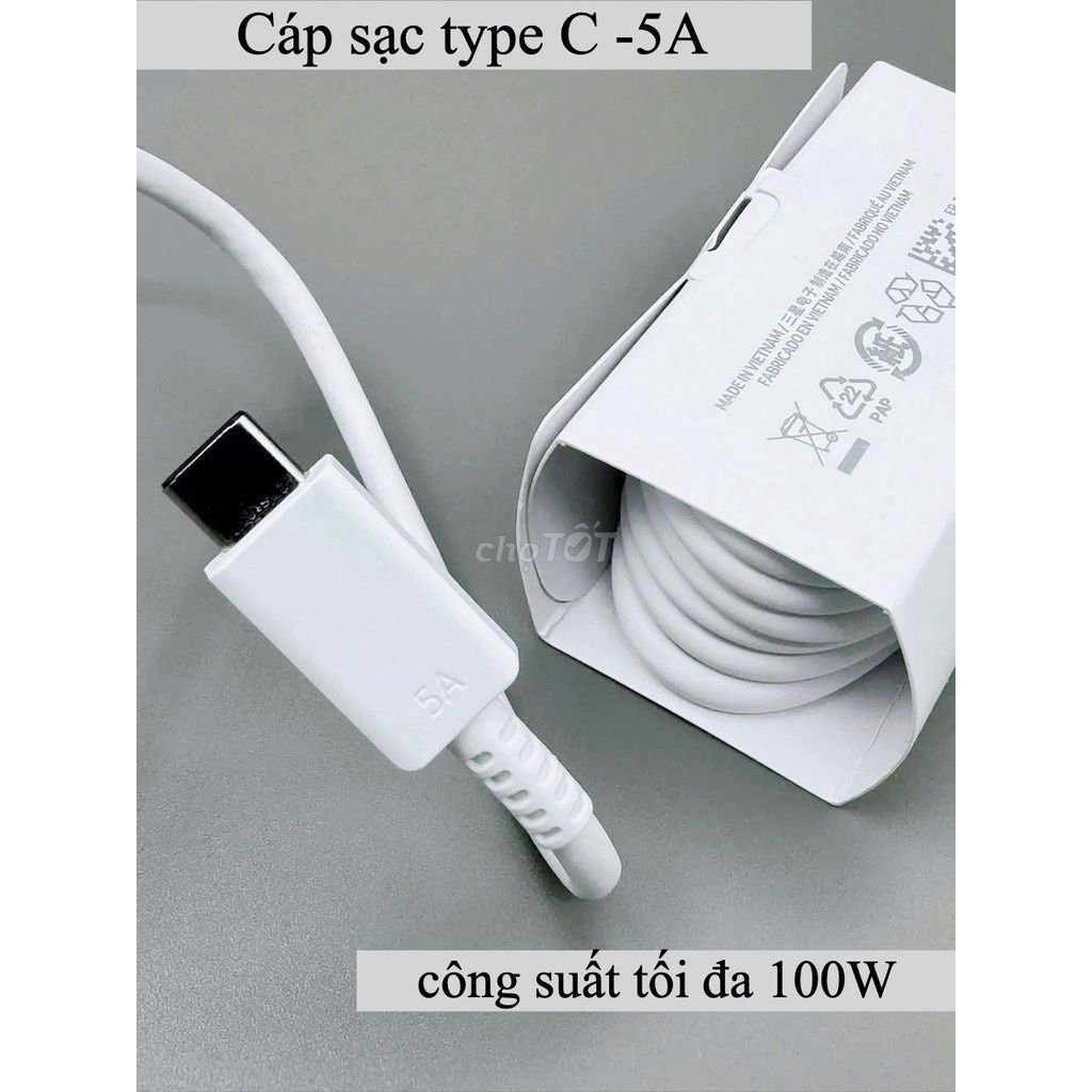 cáp sạc samsung 2 đầu type C dài 1.8 mét trắng. Mua bán Phụ kiện (Màn hình, Chuột...) tại Quận Bình Tân Tp Hồ Chí Minh được đăng bởi Bán củ sạc cáp sạc LikeNew hình 1
