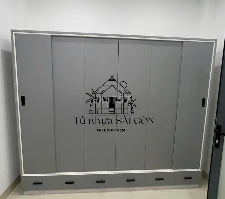 Tủ quần áo Nhựa Đài Loan Xám 1m8x2m25. Mua bán Tủ, kệ gia đình tại Quận 10 Tp Hồ Chí Minh được đăng bởi Cửa Hàng Nội Thất hình 1