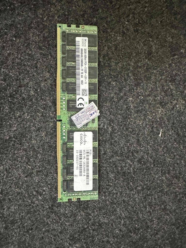 RAM SK Hynix 32GB DDR4 2133P HMA84GL7AMR4N-TF. Mua bán Linh kiện (RAM, Card...) tại Huyện Quốc Oai Hà Nội được đăng bởi Tên chưa cung cấp hình 1