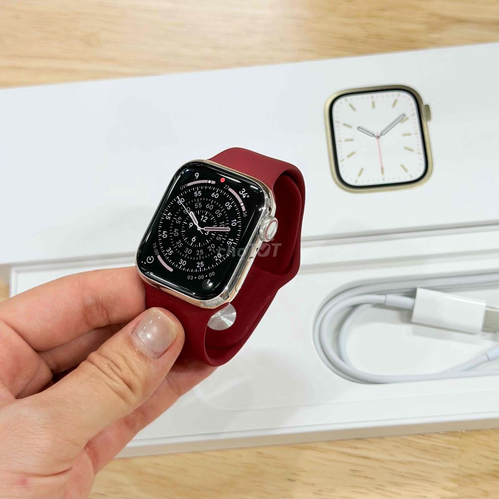 Apple Watch Series 8 41mm Bạc Thép. Mua bán Thiết bị đeo thông minh tại Quận Đống Đa Hà Nội được đăng bởi Giang Trần Watch hình 1