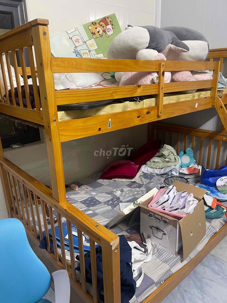 Giường tầng gỗ Vàng gỗ mới 100%. Mua bán Giường, chăn ga gối nệm tại Quận Long Biên Hà Nội được đăng bởi Tran Ngọc Quang hình 1
