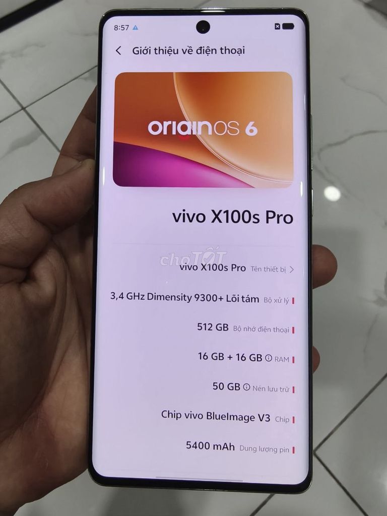 Vivo X100s Pro 16GB/512GB Trắng Like New. Mua bán Điện thoại tại Quận Tân Bình Tp Hồ Chí Minh được đăng bởi Lê Chí Hùng hình 1