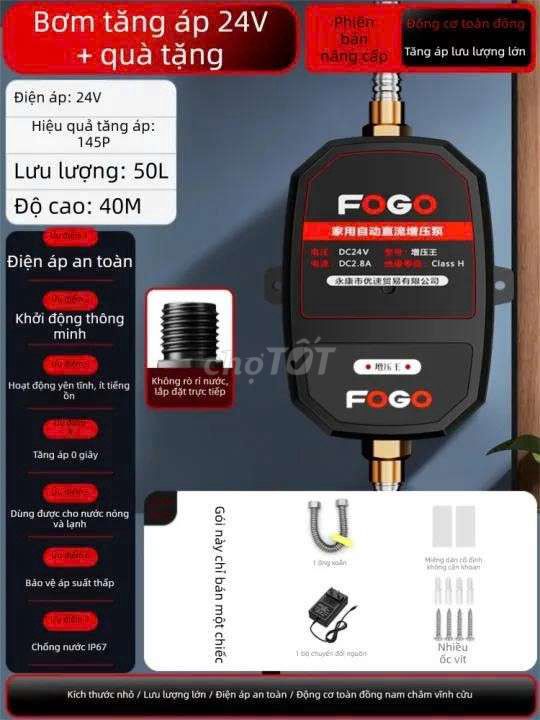 Máy bơm tăng áp lực nước FOGO 24V  150W. Mua bán Đồ chuyên dụng, Giống nuôi trồng tại Quận Bình Thuỷ Cần Thơ được đăng bởi Trần Ngọc Giám hình 1