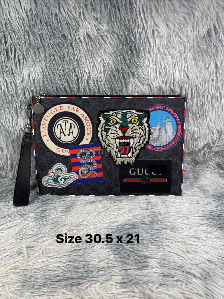 Clutch GUCCI NIGHT COURRIER size 30.5x21 độc