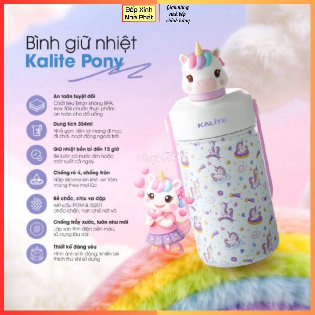 Bình giữ nhiệt Kalite PONY 354ml. Mua bán Dụng cụ nhà bếp tại Quận Hà Đông Hà Nội được đăng bởi Tố Hoài hình 1