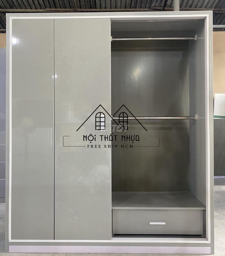 Tủ quần áo Nhựa 1m8x1m45 Mới. Mua bán Tủ, kệ gia đình tại Quận Tân Bình Tp Hồ Chí Minh được đăng bởi Nội thất giá xưởng hình 1