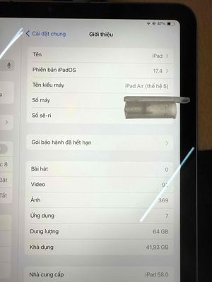 iPad Air 5 64GB Quốc Tế Mới 10-10.9 inch. Mua bán Máy tính bảng tại Quận Cẩm Lệ Đà Nẵng được đăng bởi Thủy