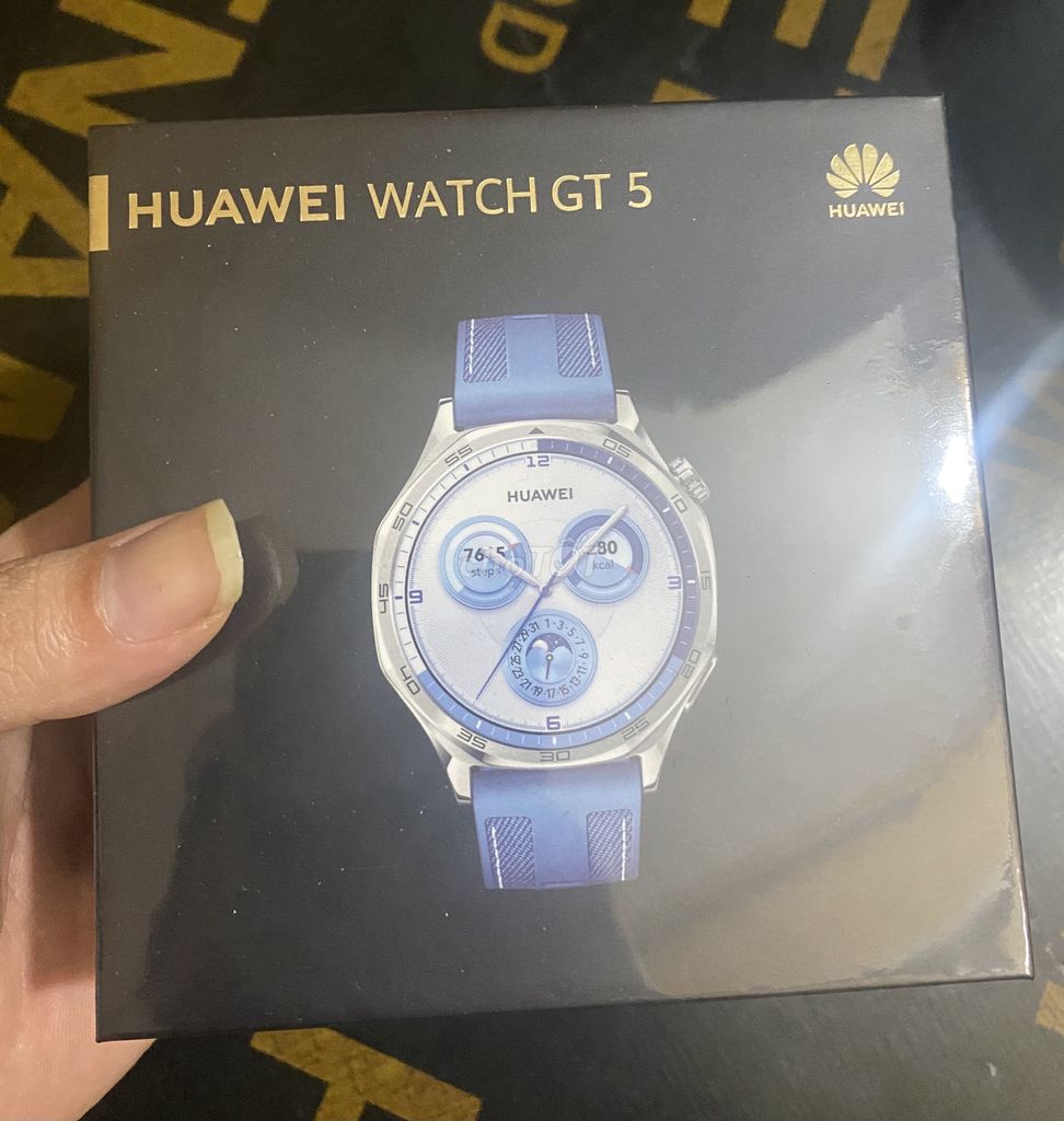 Huawei watch GT5 màu xanh newseal chính hãng