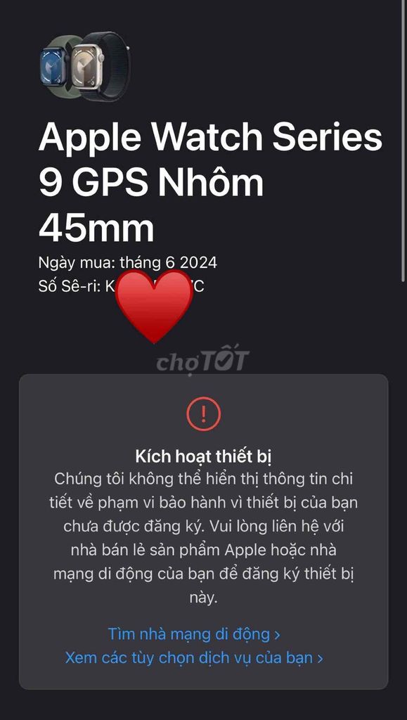 Apple Watch Series 9/45MM GPS Nhôm Màu Silver New