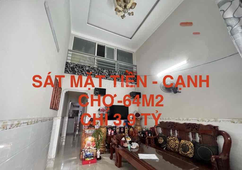 NHÀ 2 TẦNG - 3 PN - CÁCH MẶT TIỀN 1 CĂN - 64M² - GIÁ CHỈ 3.8 TỶ