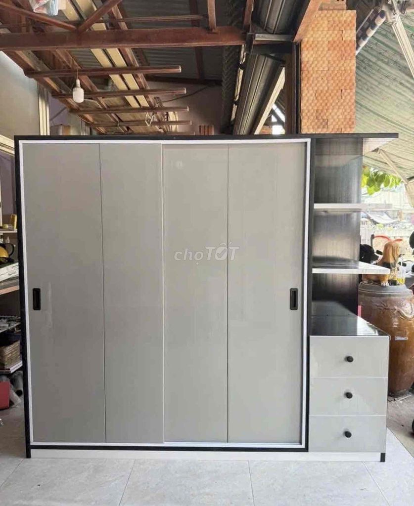 Tủ quần áo nhựa Xám Cửa lùa. Mua bán Tủ, kệ gia đình tại Quận 10 Tp Hồ Chí Minh được đăng bởi Lê Thị Hằng hình 1