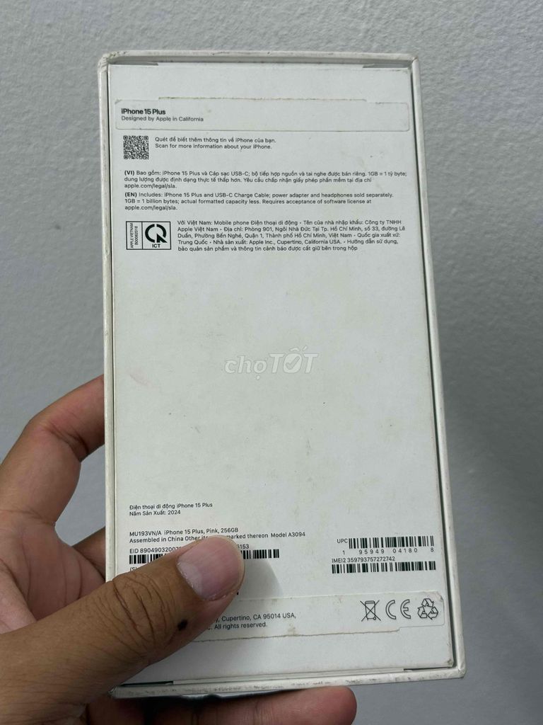 iPhone 15 Plus Hồng pin 87% VN/A. Mua bán Điện thoại tại Quận 7 Tp Hồ Chí Minh được đăng bởi THE LUC hình 1