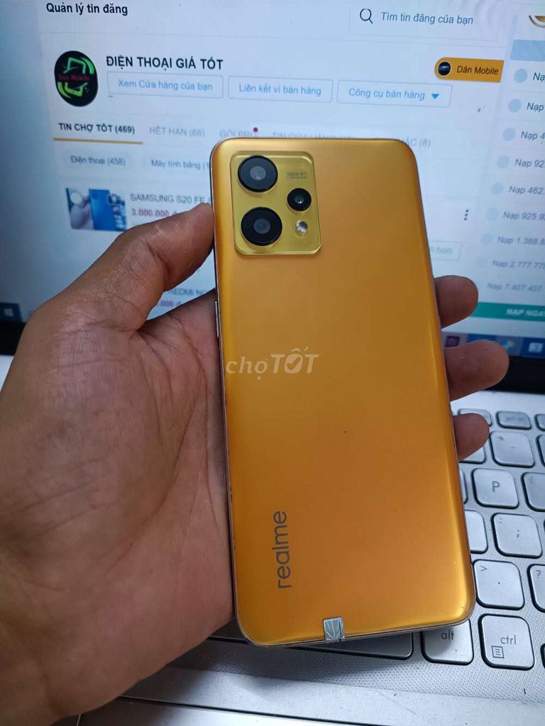 REALME 9 8GB.128GB PIN 5000 SNAP 680 ZIN FULL CN. Mua bán Điện thoại tại Quận Bình Thạnh Tp Hồ Chí Minh được đăng bởi Dân Mobile hình 1