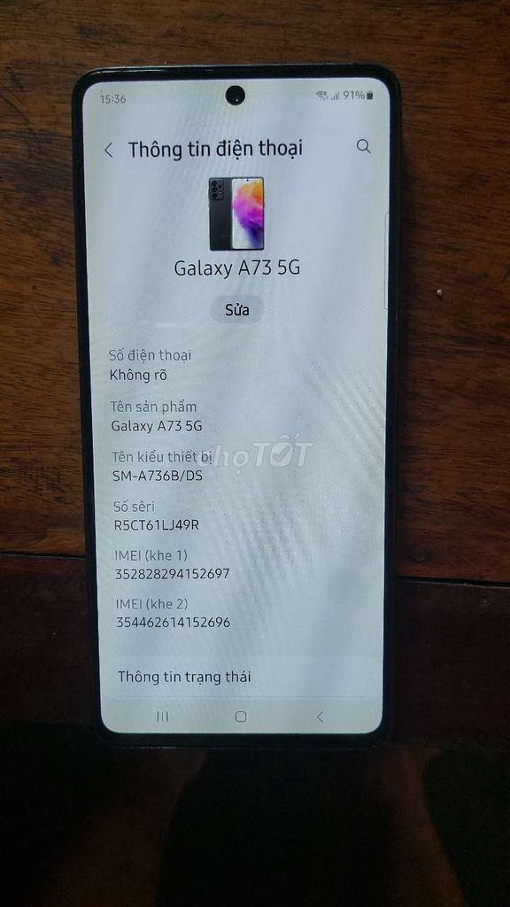 Samsung Galaxy A73 5G 128GB Đen. Mua bán Điện thoại tại Huyện Buôn Đôn Đắk Lắk được đăng bởi Văn tiến hình 1