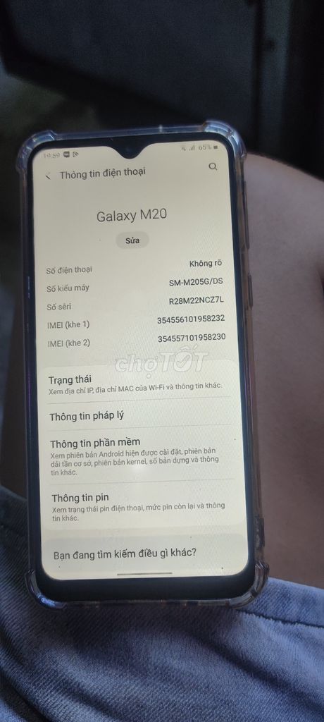 Samsung Galaxy M20. Mua bán Điện thoại tại Thị xã Gò Công Tiền Giang được đăng bởi Binh seven hình 1