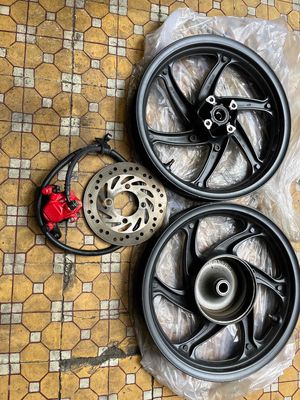 Mâm xe Honda Vision Đen date 2019 đẹp trên 90%