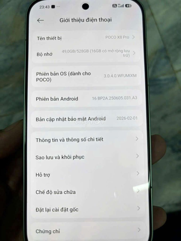 POCO X8 Pro 12GB/512GB Xanh nhạt. Mua bán Điện thoại tại Quận Tân Phú Tp Hồ Chí Minh được đăng bởi Vũ Phạm hình 1