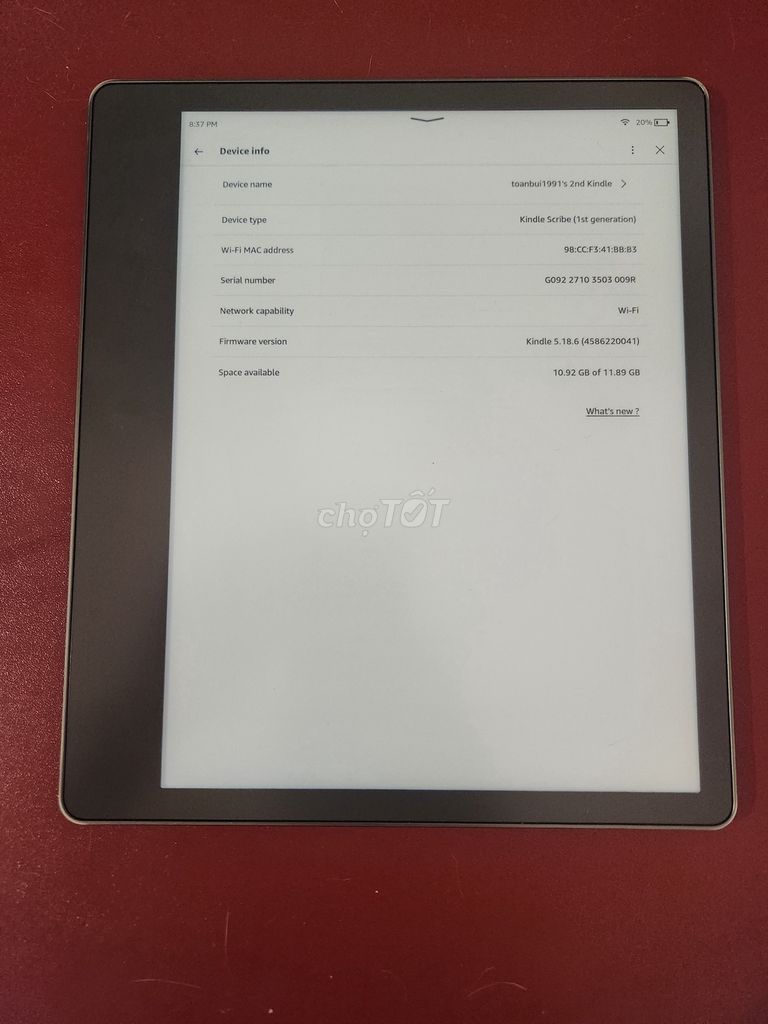 Amazon Kindle Scribe 10.2 inch 16GB Đen. Mua bán Máy tính bảng tại Quận Tân Phú Tp Hồ Chí Minh được đăng bởi Bùi Xuân Toàn hình 1
