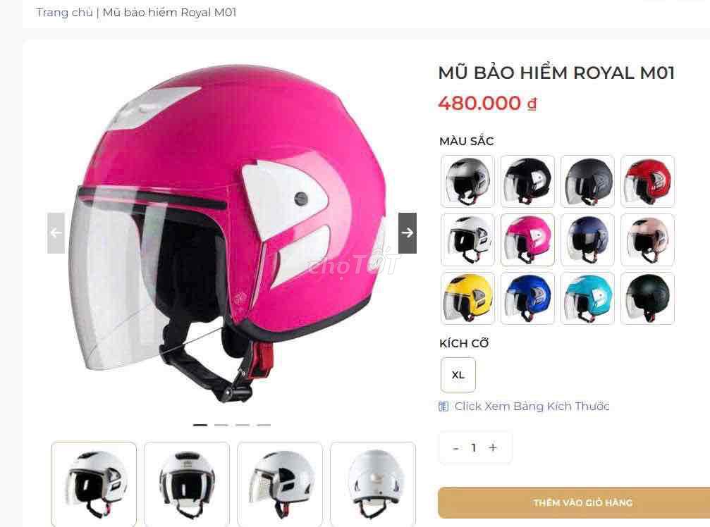 THANH LÝ NÓN BH Royal M01 màu Hồng mới 100%
