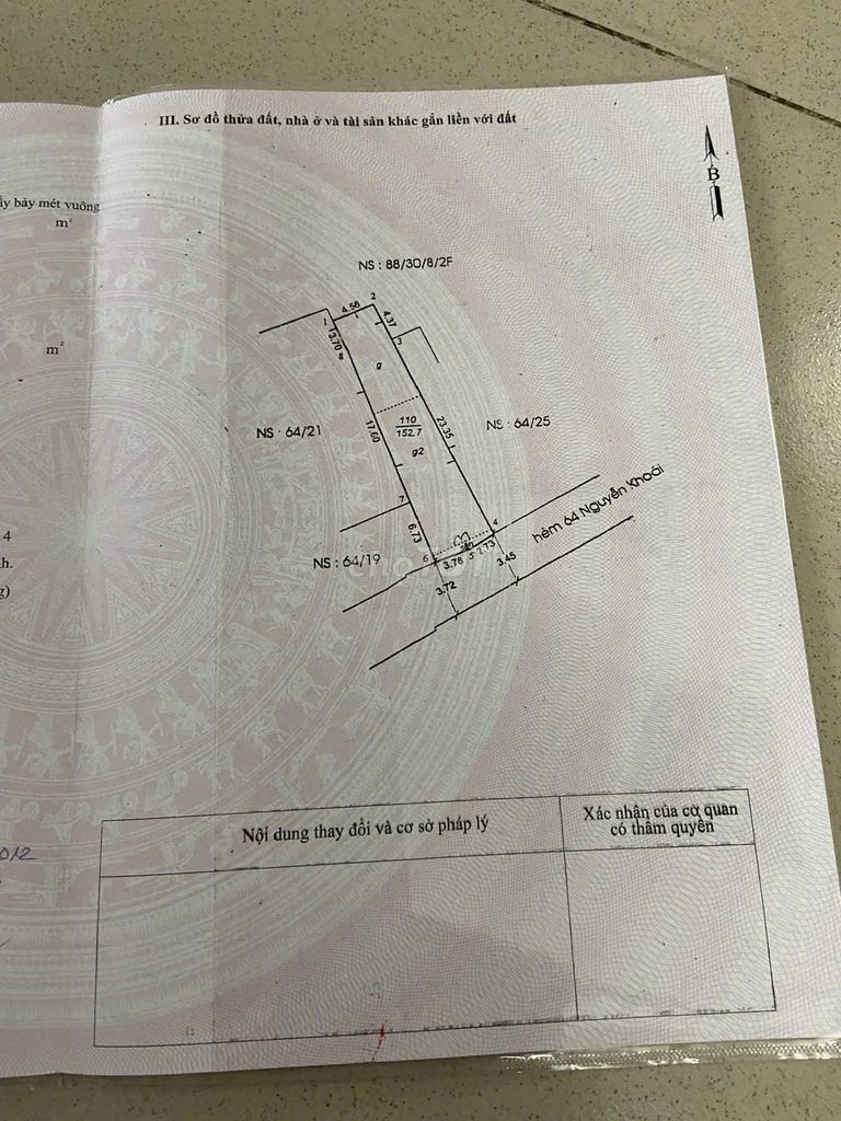 Nhà cấp 4, DT 6,5mx27,7m, HXH Quận 4, Sổ hồng sang tên ngay