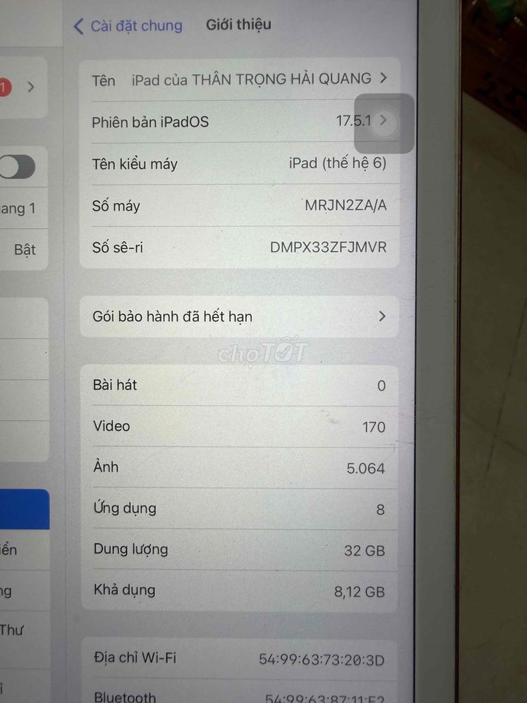 Apple iPad Gen 6 32GB Vàng hồng. Mua bán Máy tính bảng tại Quận Ninh Kiều Cần Thơ được đăng bởi Thân Trọng Hải Quang hình 1
