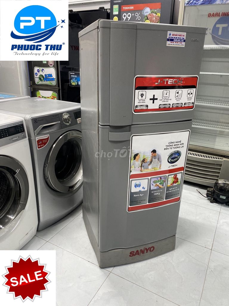 TỦ LẠNH SANYO 170L GIÁ SINH VIÊN KO BÁM TUYẾT BH3T