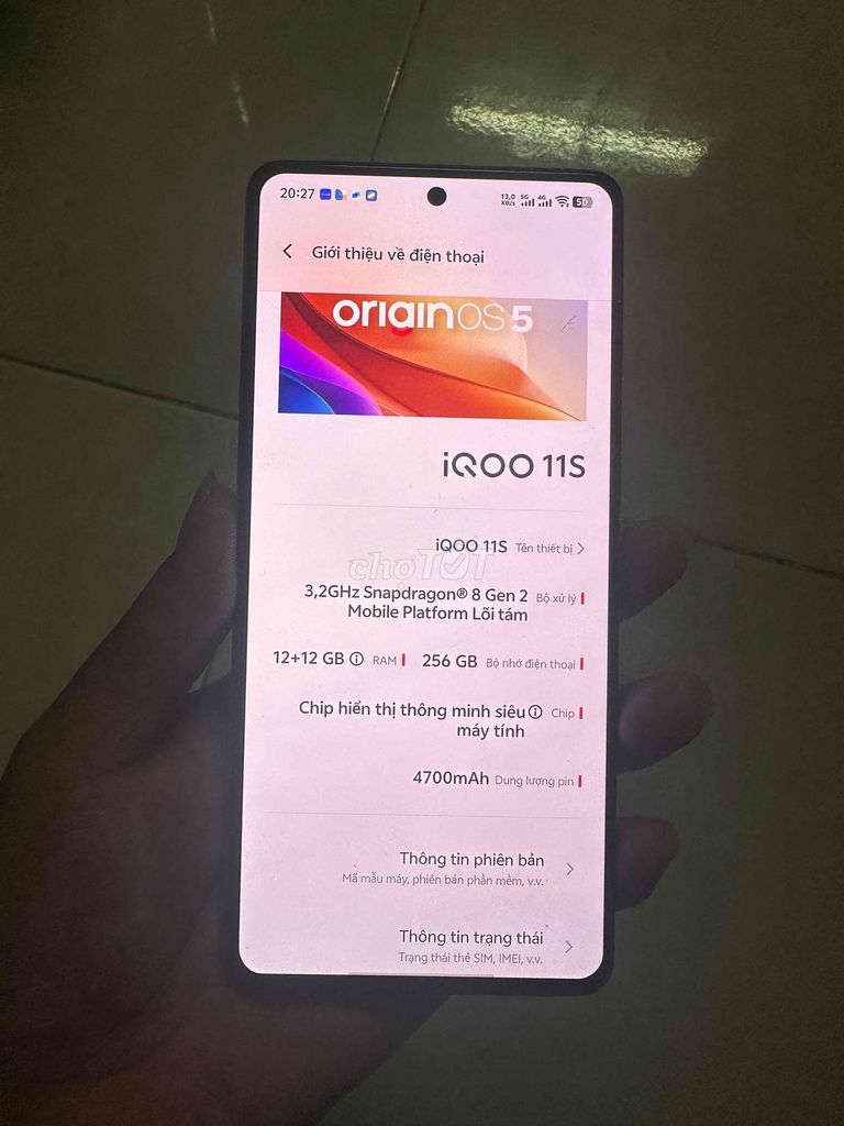 Vivo iQOO 11s 12/256G snap 8 gen 2. Mua bán Điện thoại tại Quận Đống Đa Hà Nội được đăng bởi TLe  hình 1