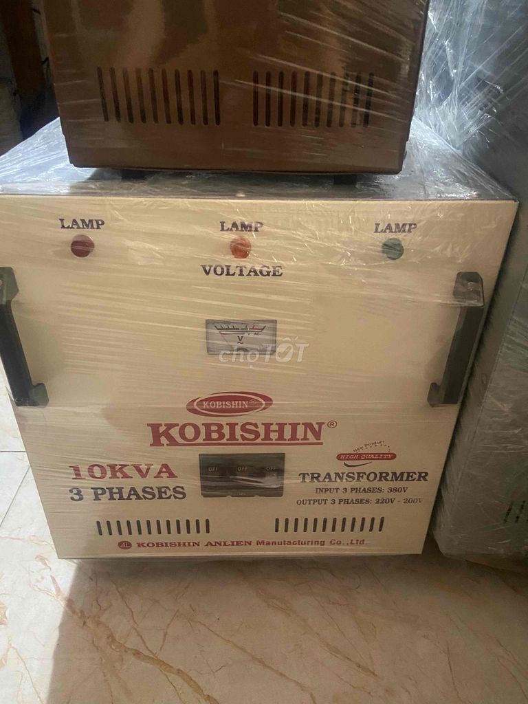 Biến áp tự ngẫu 3phas vào 380V ra 200V-220V -10KVA