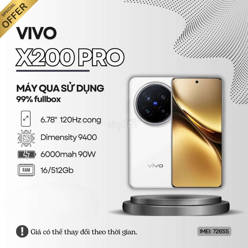 ⭐VIVO X200 PRO FULLBOX 16+512 TRẮNG/TITAN