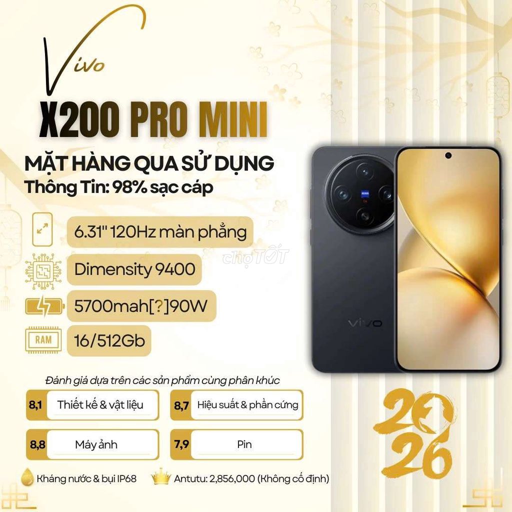 Vivo X200 Pro Mini 16/512GB Có Sạc. Mua bán Điện thoại tại Quận Ninh Kiều Cần Thơ được đăng bởi Zelda Phone hình 1