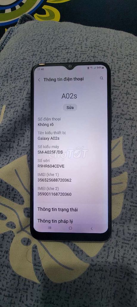 Samsung A02s 32GB Đen 3GB Like New. Mua bán Điện thoại tại Quận Ninh Kiều Cần Thơ được đăng bởi MUA BÁN VÌ ĐAM MÊ hình 1