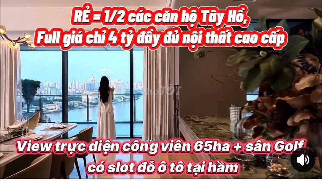Квартира в Ciputra Tây Hồ, 4 млрд, с мебелью и видом на Красную реку